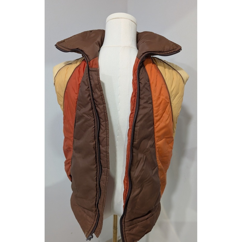 Vintage Sears & Roebuck 70s or‎ 80s Puffer Vest Zip Up Retro Outdoor Boys XL